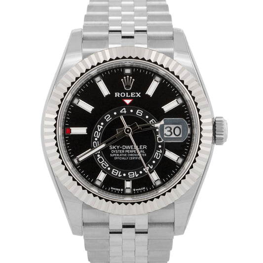 2026 Rolex Sky-Dweller 336934 Black 42mm Jubilee 18K Gold Steel Box Papers