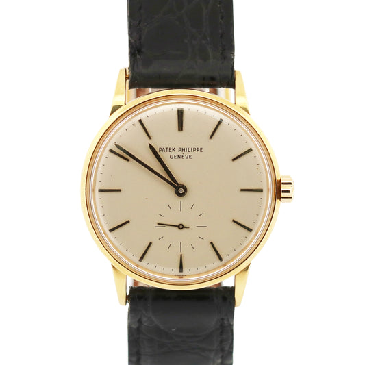 VINTAGE Patek Philippe Calatrava 18K Yellow Gold Leather Automatic 34mm 3425
