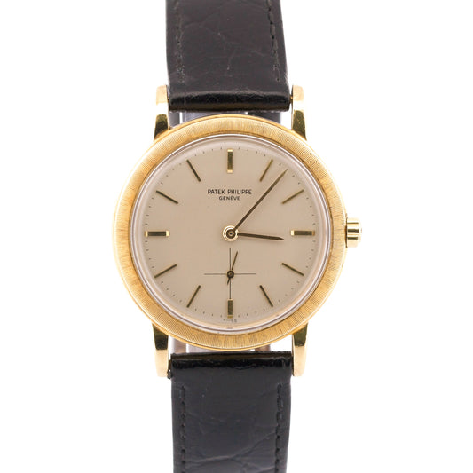 ARCHIVES Patek Philippe Calatrava 35mm IVORY Automatic 18K Yellow Gold 3473