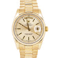 Rolex Day-Date President FAT BUCKLE Silver 18K Yellow Gold 36mm 118238 Watch