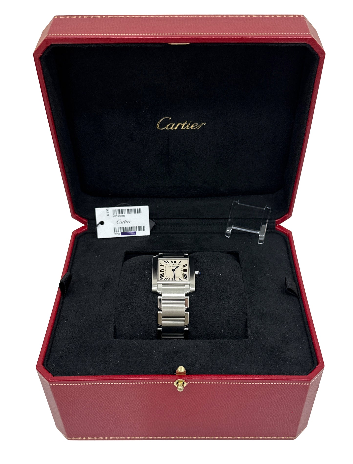 Ladies Cartier Tank Francaise 25mm IVORY Roman Quartz Steel WSTA0005 3751 BOX