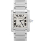 Ladies Cartier Tank Francaise 25mm IVORY WHITE Roman Quartz Steel WSTA0005 3751