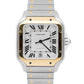 2024 PAPERS Cartier Santos SILVER WHITE 18K Gold Steel 39.8mm 4072 W2SA0009