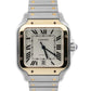 Cartier Santos 39.8mm WHITE Two-Tone 18K Yellow Gold Stainless 4072 W2SA0009