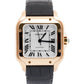 2024 PAPERS Cartier Santos 35.1mm WHITE 18K Rose Gold Leather 4074 WGSA0012 BOX