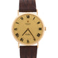 Rolex Cellini CHAMPAGNE ROMAN 18K Yellow Gold Manual Brown Leather 32mm 4112
