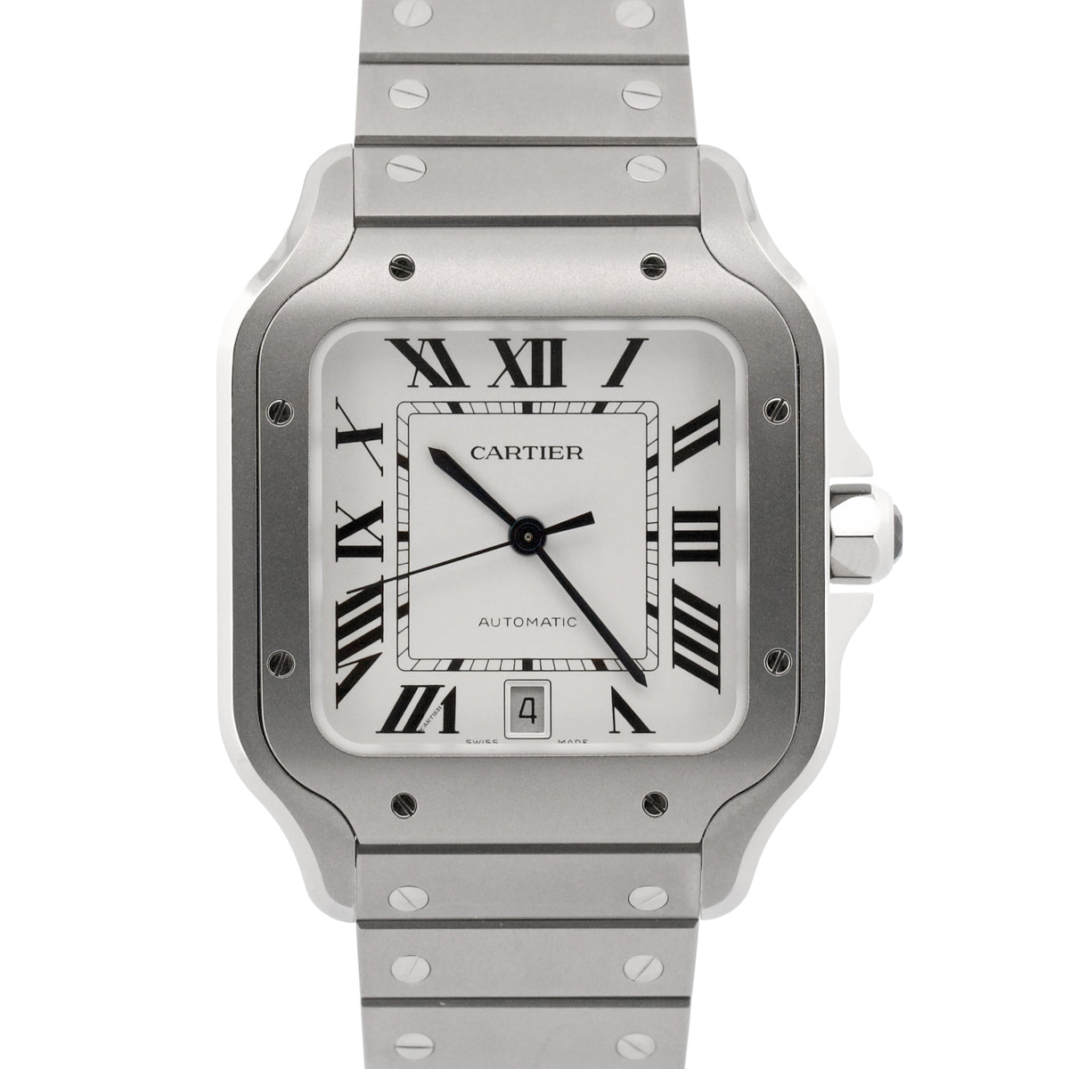 New Sept 2026 Cartier Santos 4683 WSSA0089 39.8mm Titanium White Box Papers