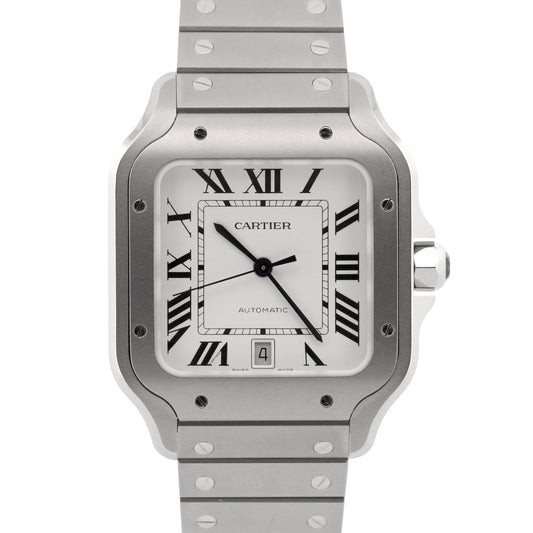 New Sept 2026 Cartier Santos 4683 WSSA0089 39.8mm Titanium White Box Papers