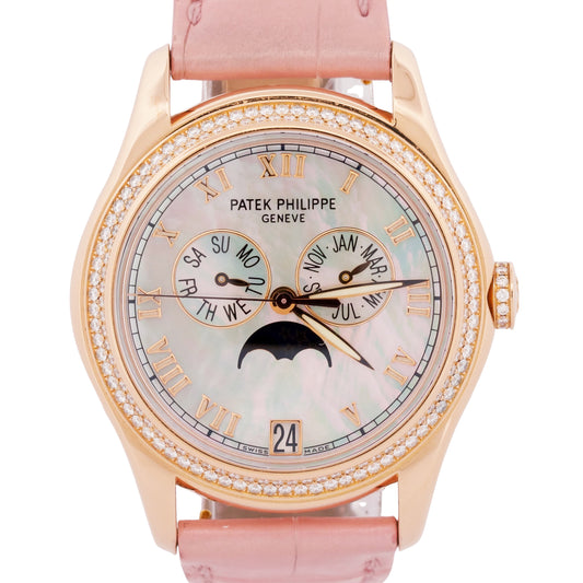 2010 PAPERS Patek Philippe Annual Calendar DIAMOND MOP 18K Gold 37mm 4936R BOX