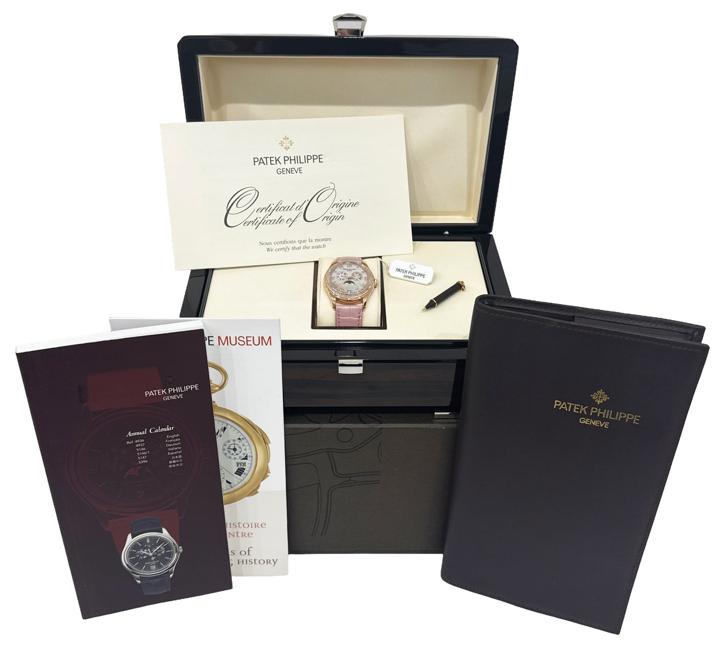 2010 PAPERS Patek Philippe Annual Calendar DIAMOND MOP 18K Gold 37mm 4936R BOX