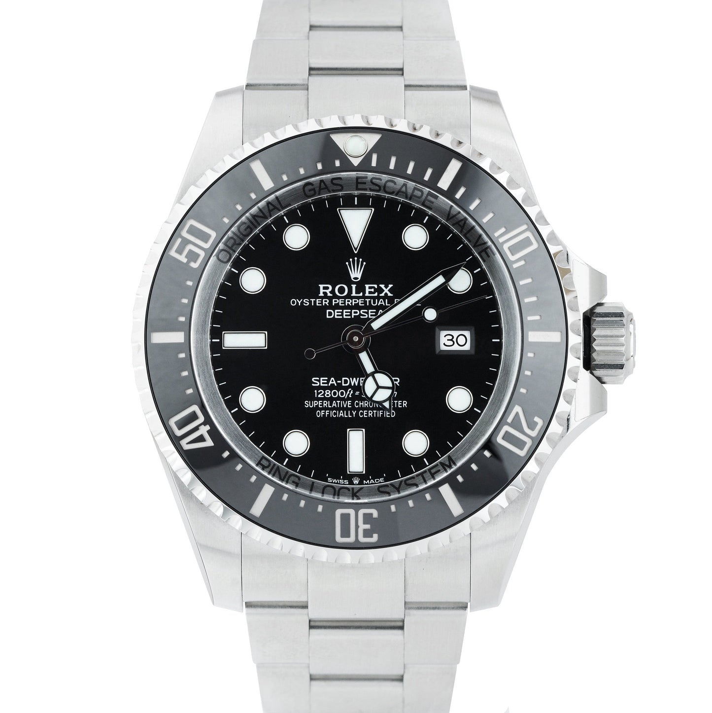 MINT 2022 Rolex Sea-Dweller Deepsea 126660 Black Stainless Steel Dive 44mm Watch