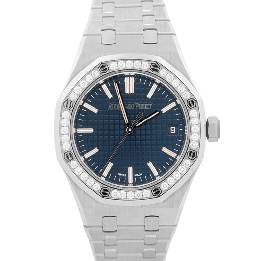 New 50th Anniversary Audemars Piguet Royal Oak Diamond 37mm 15551ST Box Papers