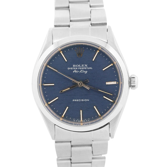 1971 Rolex Oyster Perpetual Air-King BLUE Stainless Steel OYSTER 34mm 5500 Watch