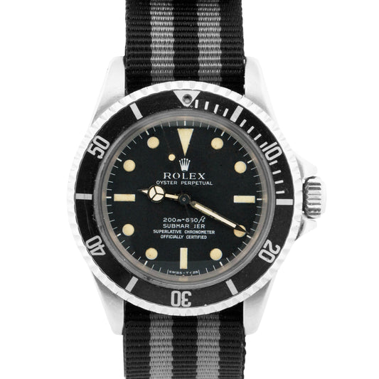 VINTAGE Rolex Submariner Black METERS FIRST Patina Stainless NEAT FONT 40mm 5512