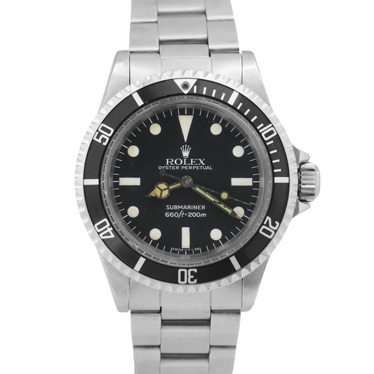 1982 Rolex Submariner Black 40mm Stainless Steel Automatic Oyster Watch 5513