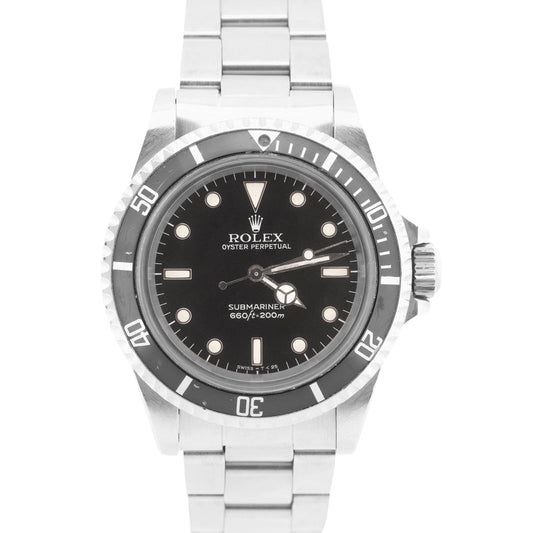 VINTAGE 1984 Rolex Submariner PATINA Black 40mm Stainless Steel Automatic 5513