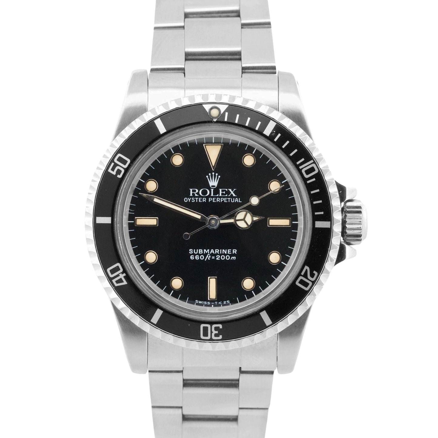 1990 Rolex Submariner No-Date 5513 Patina Black 40mm Steel Automatic Watch