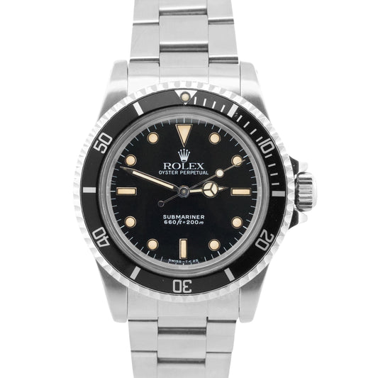 1990 Rolex Submariner No-Date 5513 Patina Black 40mm Steel Automatic Watch