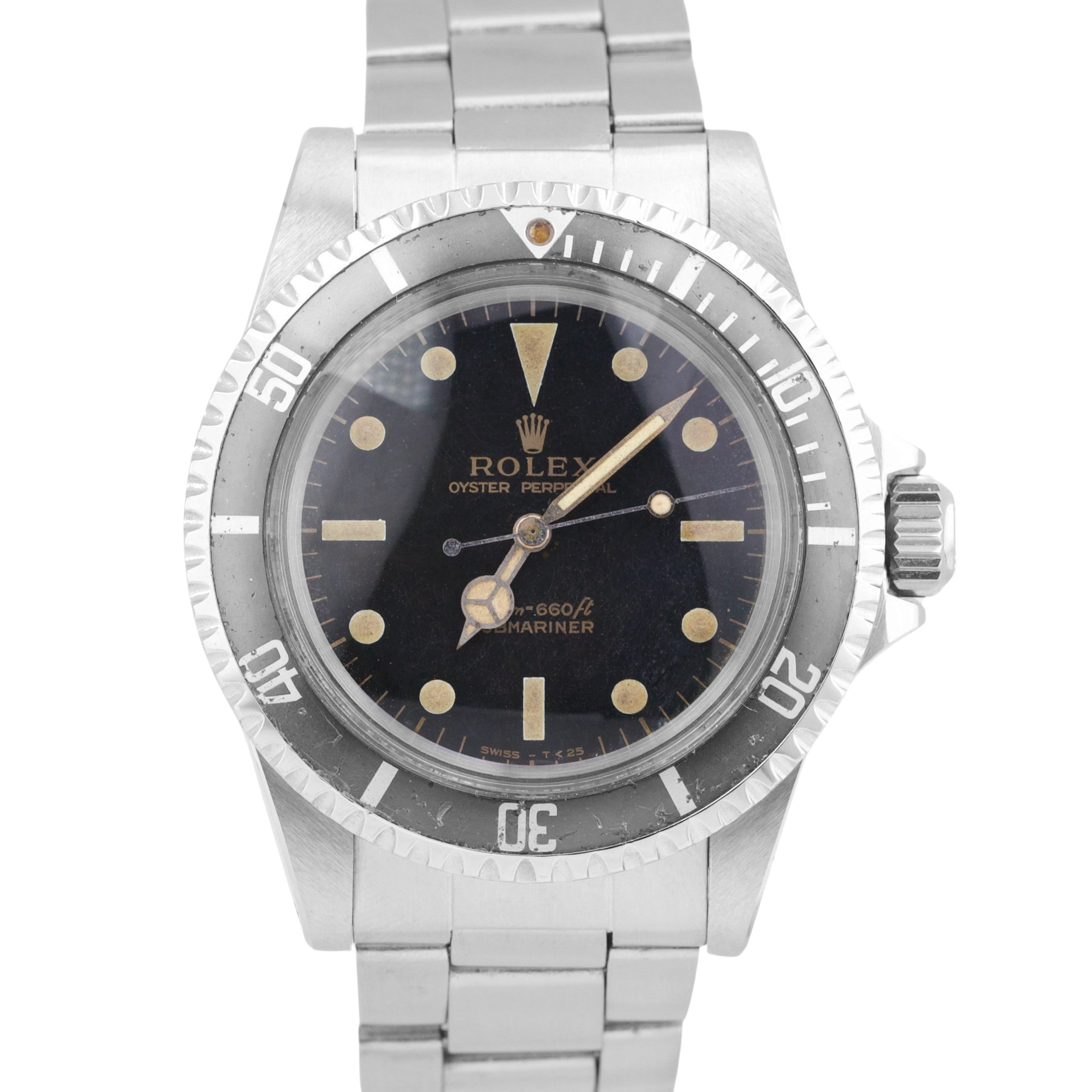 VINTAGE 1966 Rolex Submariner No Date GILT DIAL 40mm Steel Automatic 5 CollectorsWatches