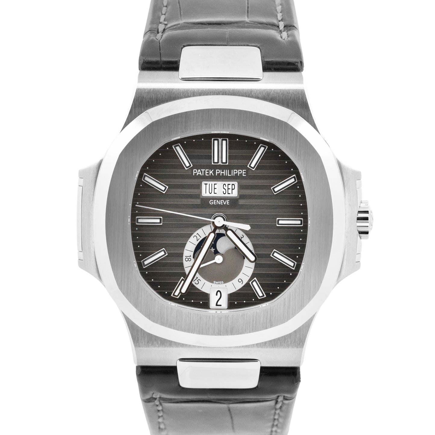 NEW 2025 PAPERS Patek Philippe Nautilus Moonphase Steel 40.5mm 5726A-001 BOX