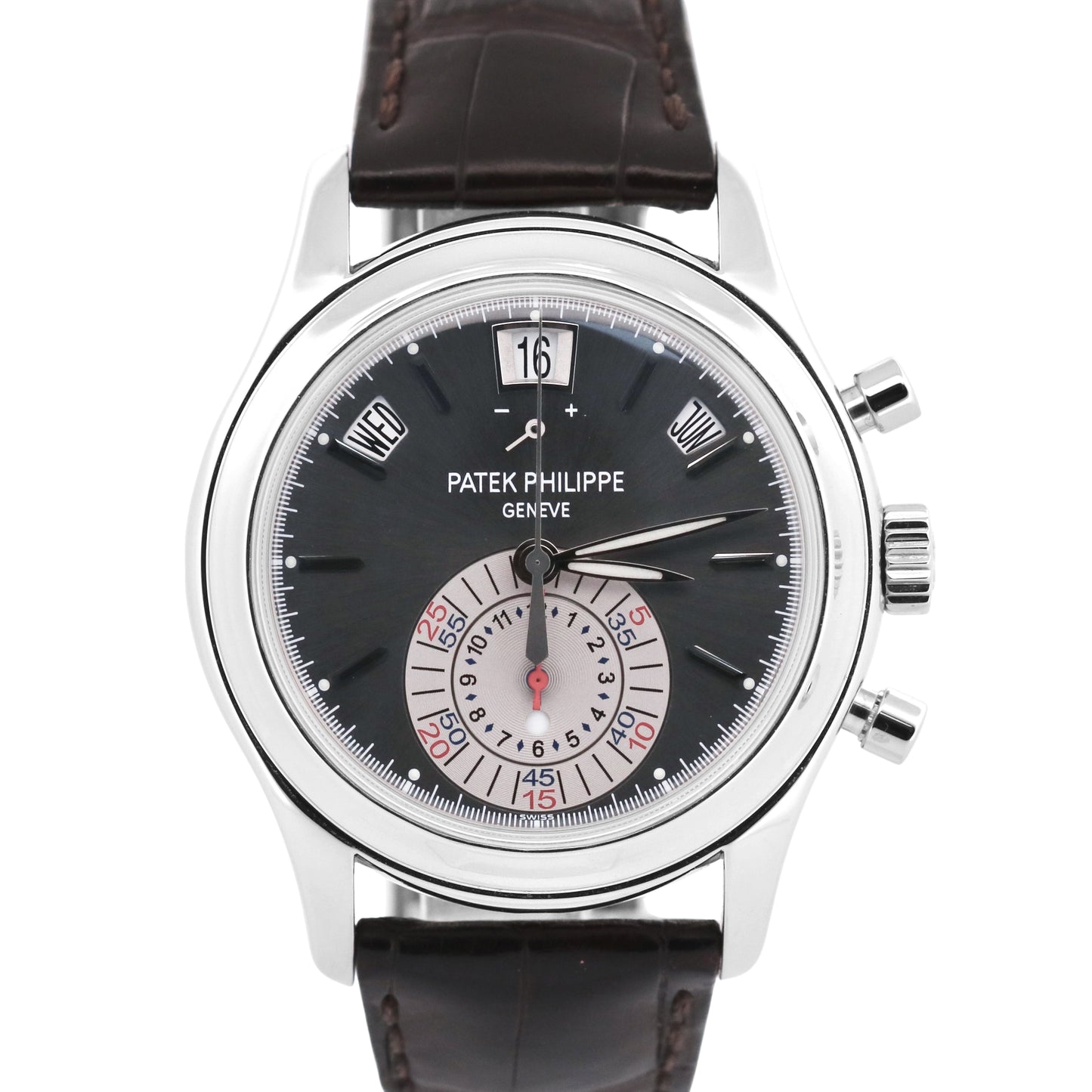 Patek Philippe Annual Calendar Chronograph RHODIUM Gray 40mm Platinum 5960P