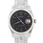 VINTAGE 1946 Rolex DateJust 36mm Black RED ROULETTE 14K Steel JUBILEE Watch 6605