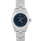 Rolex Oyster Perpetual BLUE Stainless Steel OYSTER Smooth 24mm Watch 67180 BOX
