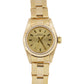 1985 Ladies Rolex Oyster Perpetual 26mm CHAMPAGNE 18K Yellow Gold Fluted 67198