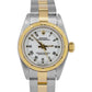 2022 RSC Rolex Oyster Perpetual Two-Tone White Roman PAPERS 24mm 67233 Watch BOX