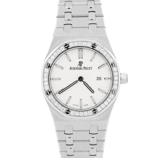Audemars Piguet Royal Oak White Diamond Steel 33mm 67651ST.ZZ.1261ST.01 Papers
