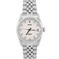 Rolex DateJust 31mm SILVER JUBILEE DIAMOND Steel Midsize 18K Fluted Watch 68274
