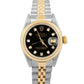 Rolex DateJust 26mm BLACK DIAMOND 18K Yellow Gold Stainless Steel JUBILEE 69173