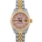 Ladies Rolex DateJust 26mm PINK MOP DIAMOND 18K Gold Steel JUBILEE Fluted 69173