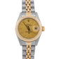 1988 Ladies Rolex DateJust 69173 Champagne 18K Gold Steel Jubilee 26mm Watch