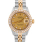 Ladies Rolex DateJust 26mm CHAMPAGNE DIAMOND 18K Yellow Gold Steel JUBILEE 69173