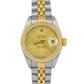 Rolex DateJust 26mm CHAMPAGNE Two-Tone Fluted 18K Yellow Gold JUBILEE 69173