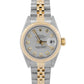 Ladies Rolex DateJust 26mm FACTORY SILVER DIAMOND 18K Gold Steel JUBILEE 69173