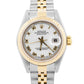 1994 PAPERS Rolex DateJust 26mm WHITE ROMAN 18K Gold Steel JUBILEE 69173 BOX