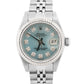 1988 Ladies Rolex DateJust 26mm BLUE DIAMOND 18K Gold Steel JUBILEE Watch 69174