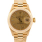 1996 Ladies Rolex DateJust President 26mm CHAMPAGNE 18K Yellow Gold Fluted 69178