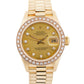 Ladies Rolex DateJust President 26mm CHAMPAGNE DIAMOND 18K Gold 69178 Watch