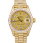 1984 Ladies Rolex DateJust President 26mm DIAMOND 18K Yellow Gold 69178 Watch