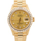 Ladies Rolex DateJust President CHAMPAGNE DIAMOND 18K Yellow Gold 26mm 69178