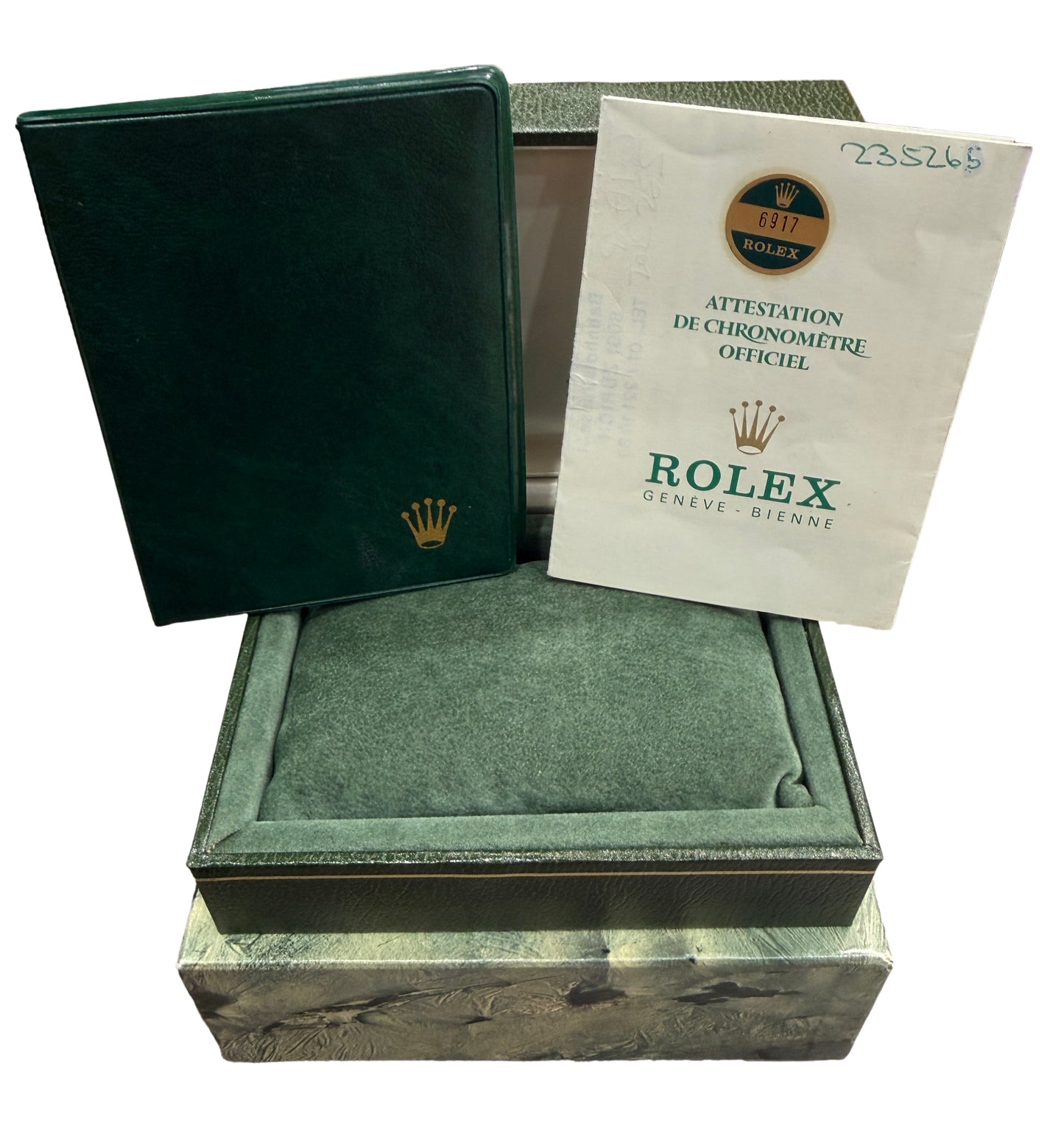 1983 PAPERS Ladies Rolex DateJust President 26mm CHAMPAGNE 18K Gold 6917 BOX