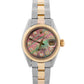 VINTAGE Ladies Rolex DateJust 26mm MOP DIAMOND 18K Gold Steel OYSTER Fluted 6917
