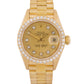 Rolex DateJust President CHAMPAGNE DIAMOND 26mm BARK 18K Yellow Gold 69278 Watch