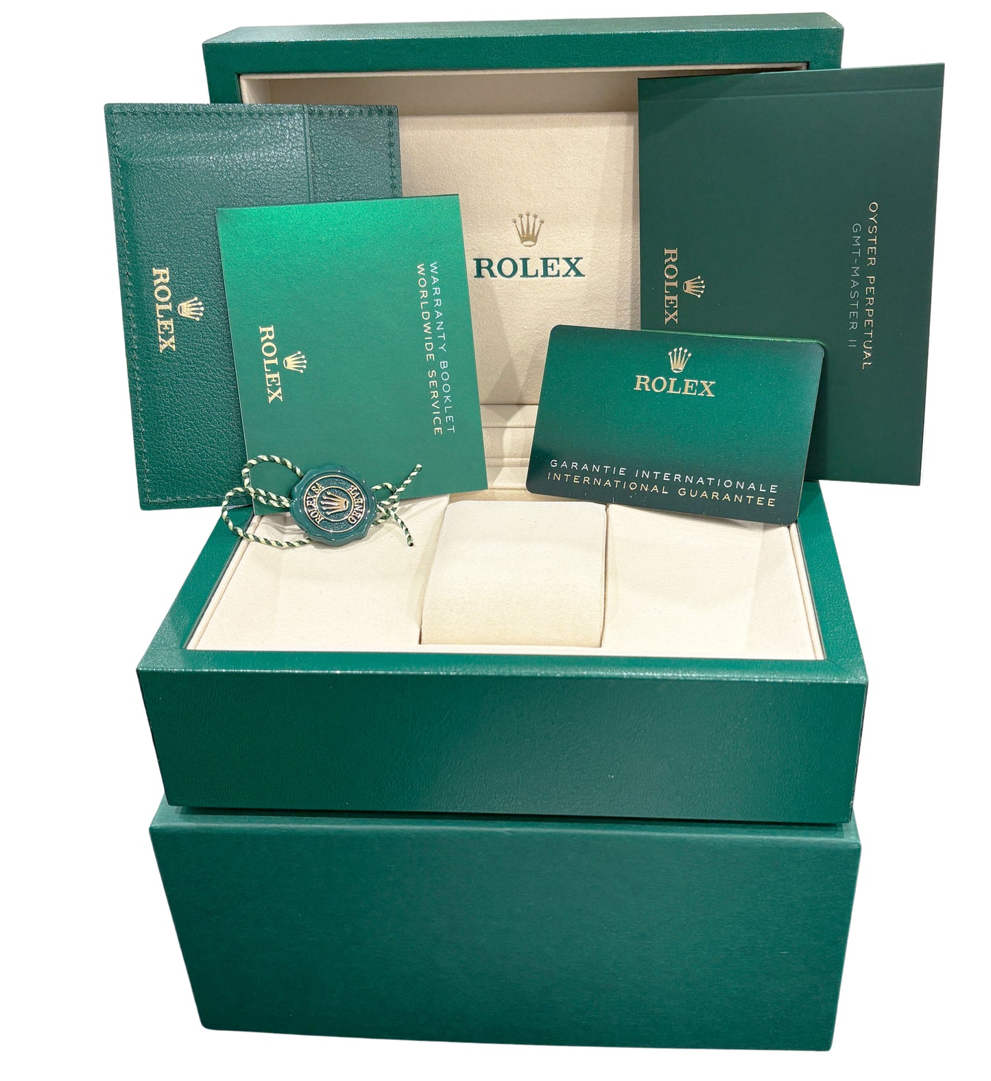 2025 PAPERS Rolex GMT-Master II BRUCE WAYNE Steel OYSTER 126710 GRNR Watch BOX