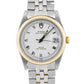 VINTAGE 1960 Tudor Prince Oysterdate WHITE ROMAN 34mm Gold Stainless Steel 74033