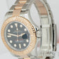 MINT Rolex Yacht-Master Two-Tone 18K Rose Gold Steel Black 40mm 126621 Watch