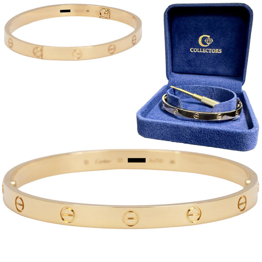 MINT Cartier LOVE Bracelet Size 20 Solid 18K Yellow Gold AU 750 BOX